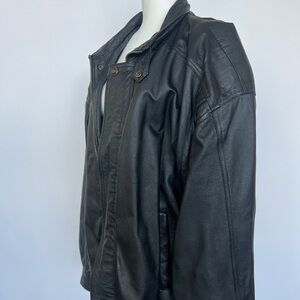 Black Genuine Leather Bomber Jacket Hide Park
